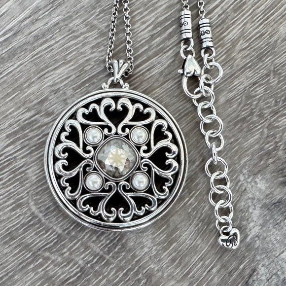 BRIGHTON Emma Pearl and Crystal Reversible Adjustable Necklace - Picture 8 of 10